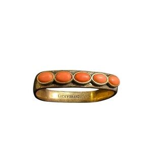 Lucky Brand NWOT gold bracelet with orange stones